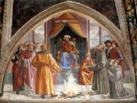 Ghirlandaio, Domenico - St Francis cycle, Test of Fire before the Sultan
